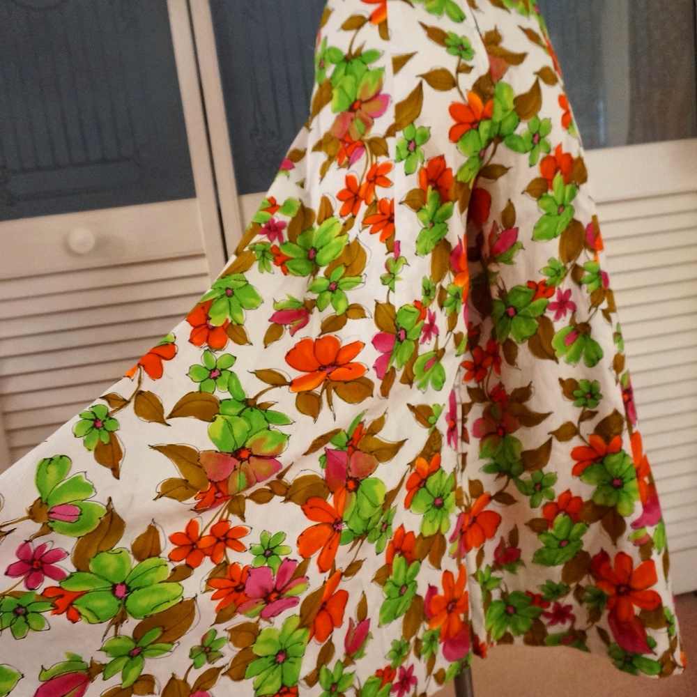 70s Hippie High Waist Flower Power Palazzo Pants